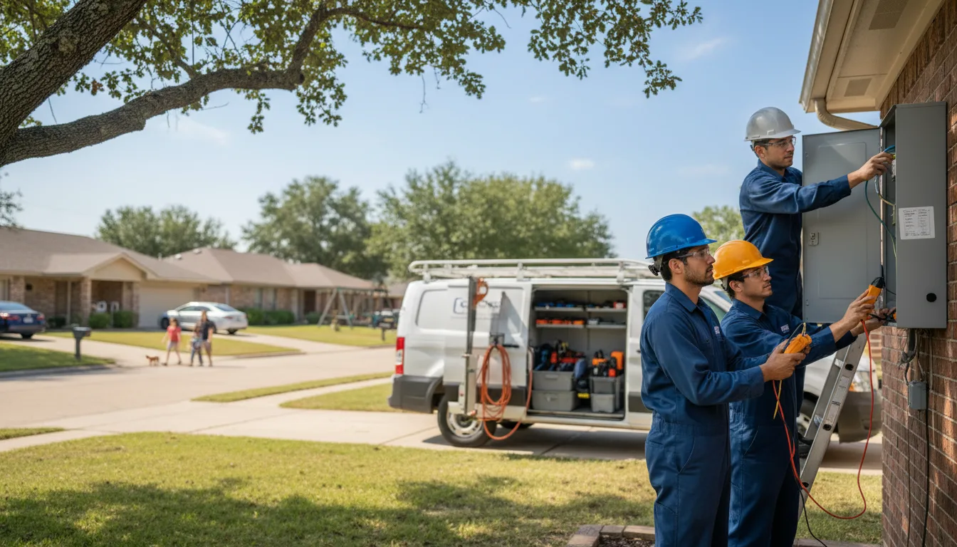 Certified electrician providing emergency electrical services in Simonton, TX